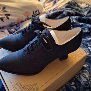 American Duchess, Black Kedwardian Sporting Oxfords Women Shoes Size 9